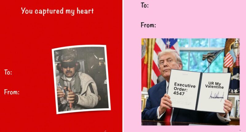 White House unveils cheeky Valentineâs Day cards featuring Maduro, Rubio and the shutdown sombrero